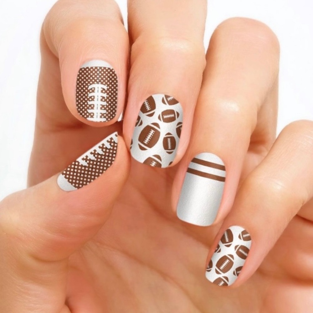 Color Street Touchdown Football Nail Strips NWT